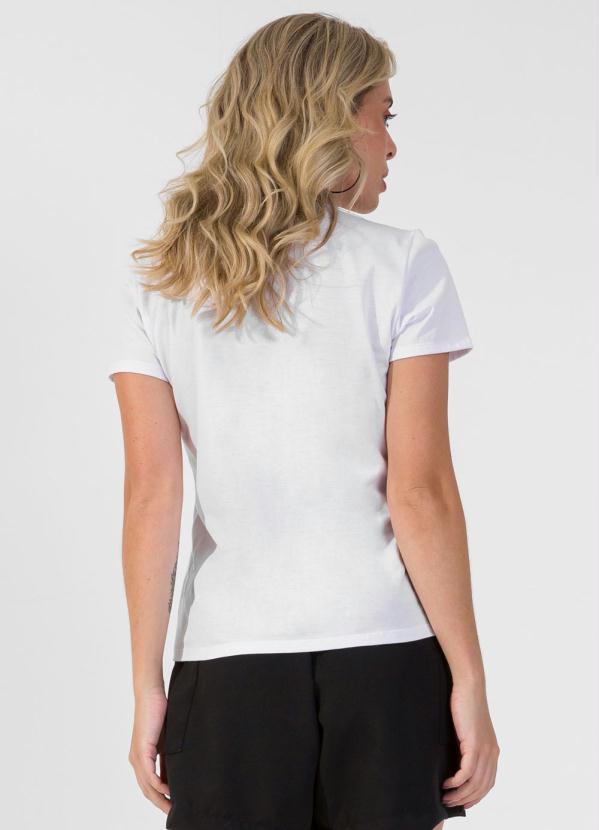 T-Shirt Feminina Detalhada Branco