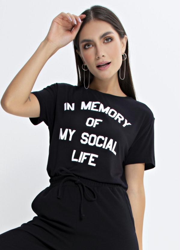 T-Shirt Social Life Preto