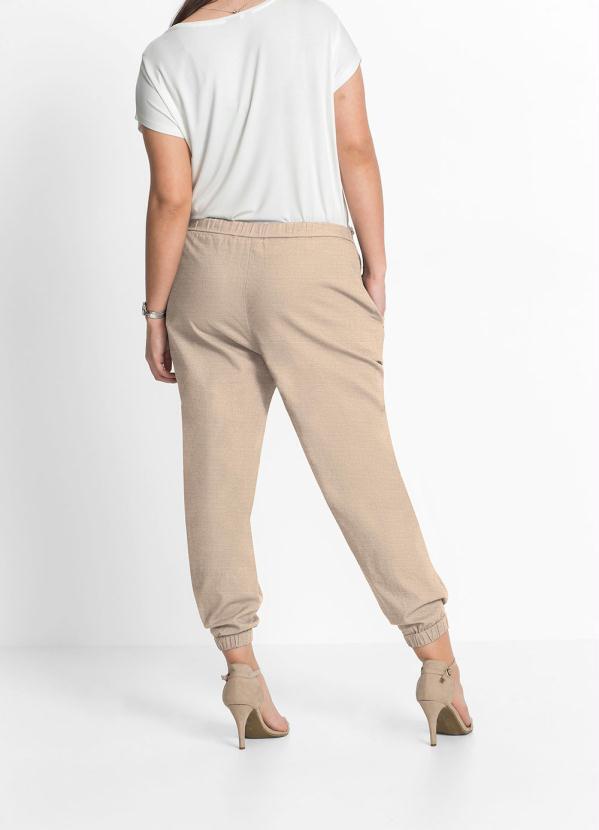 

Calça Jogger com Elástico na Cintura Bege