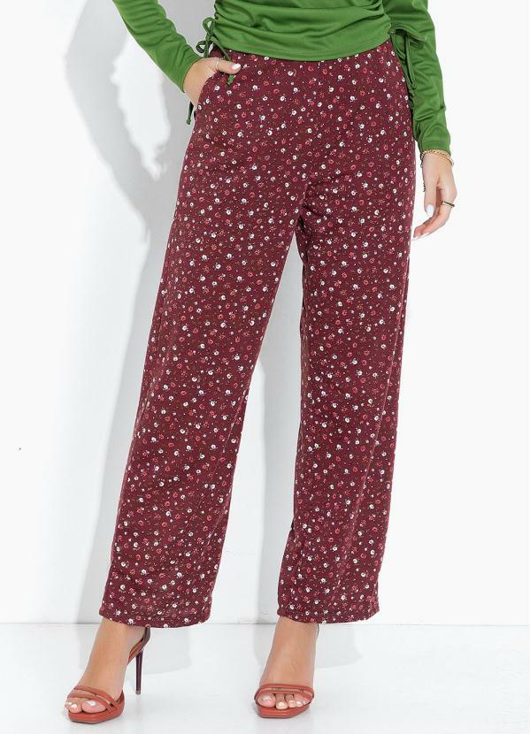 Vista 2 Calça Mini FloralCom Bolsos Funcionais Moda Pop Moda Pop