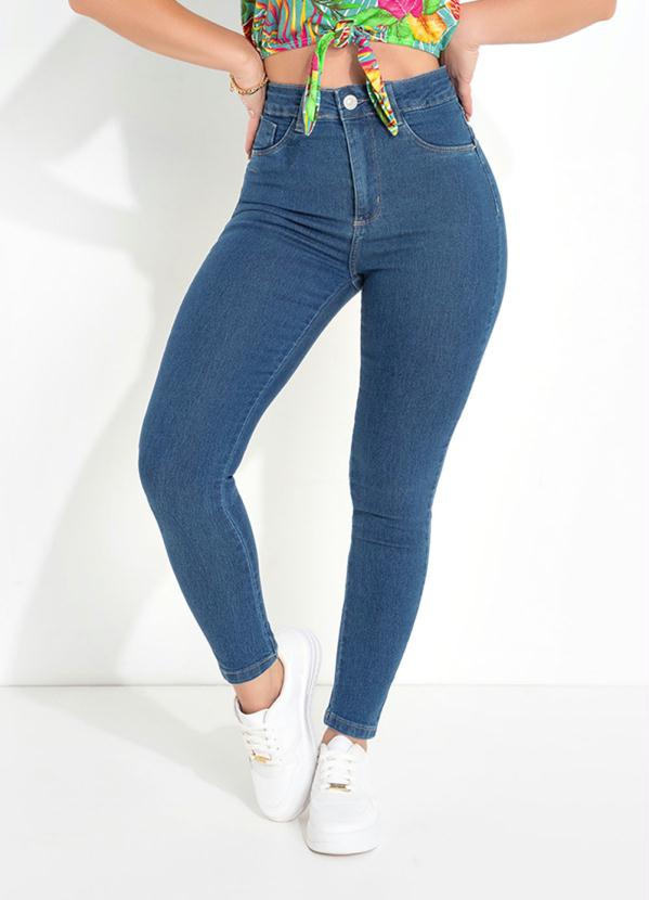 Calça Jeans Push Up com Bolsos Básica Sawary