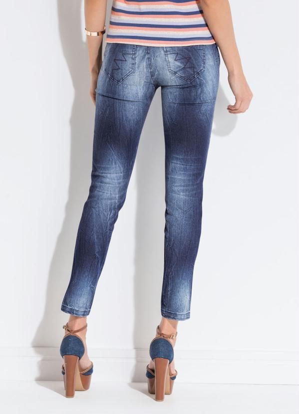 

Calça Skinny Jeans Quintess com Bolsos, Azul