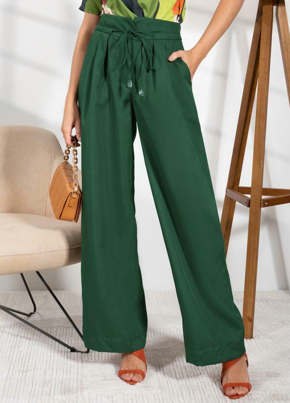 Calça Verde Escuro em Oxford