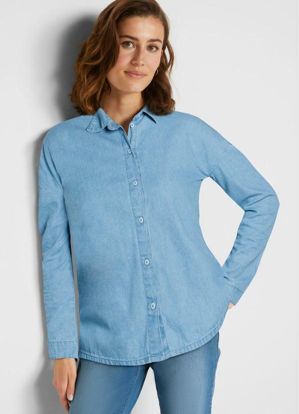 Camisa Jeans Azul Claro