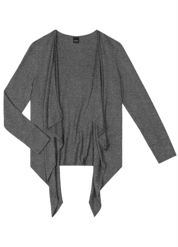 

Cardigan Feminino Assimétrico Cinza