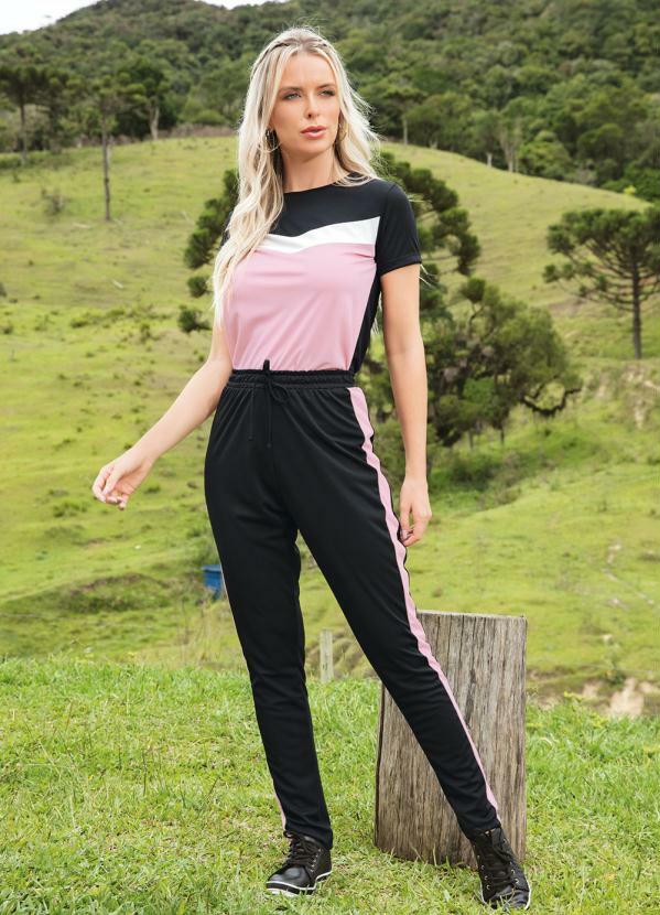 Conjunto Tricolor com Recortes
