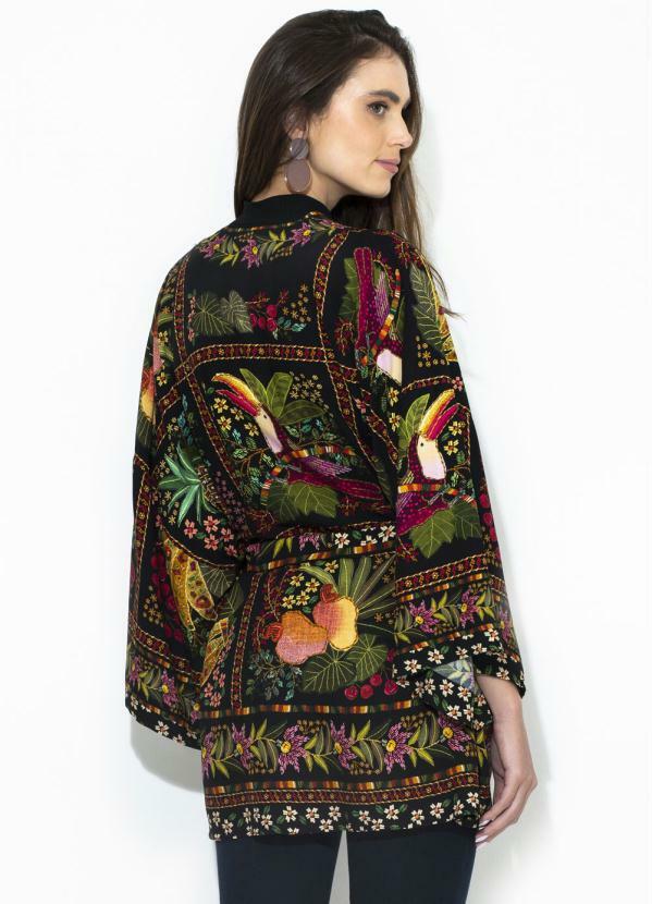

Kimono Tropicaliente Preto