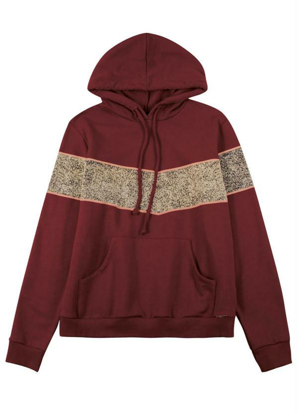 

Casaco Estampado com Capuz Vermelho