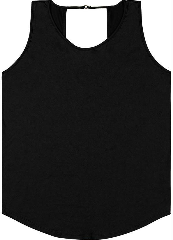 Regata Feminina Malha Delicate Preto