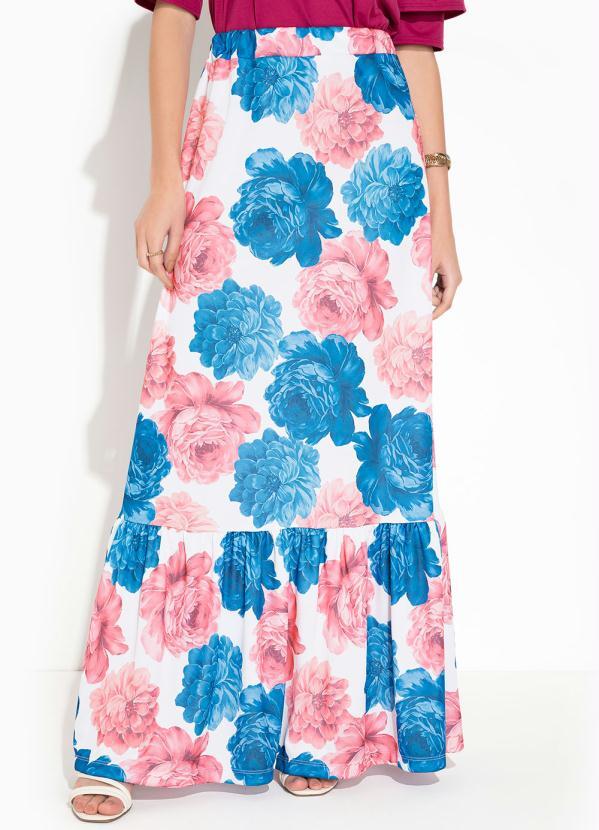 Vista 2 Saia Floral Longa Lenia Rosalie Rosalie