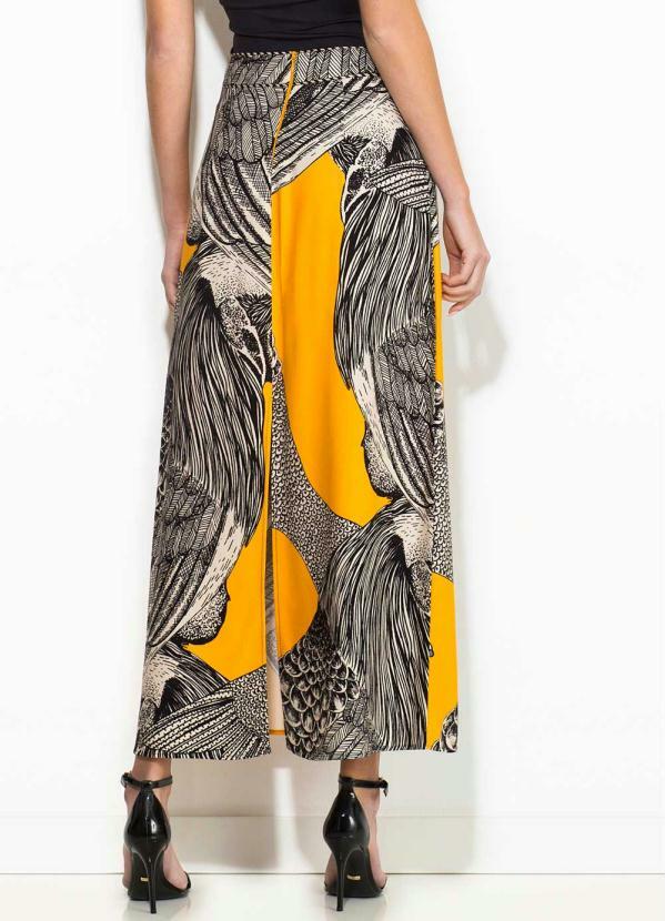 

Saia Midi Estampada Amarela, Estampado