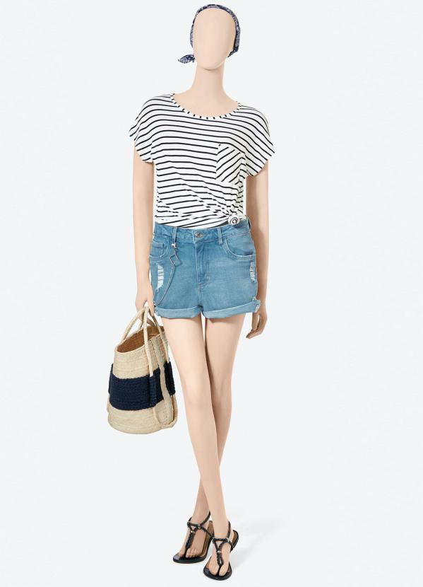 

Shorts Azul Claro Boyfriend Jeans Feminino