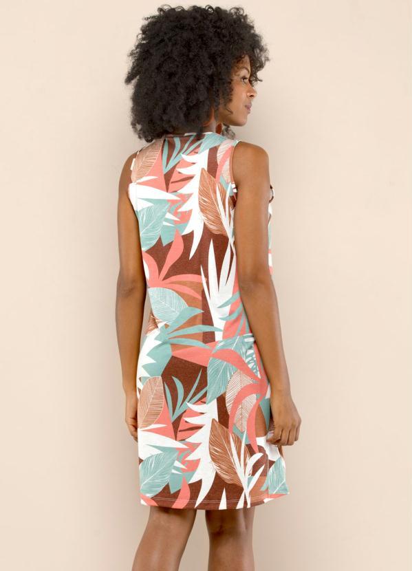 

Vestido Curto Branco, Estampado