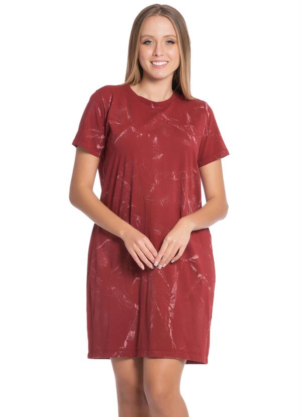 Vestido Feminino com Lavação Vermelho