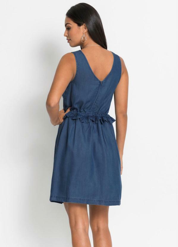 

Vestido Jeans com Babadinhos Azul
