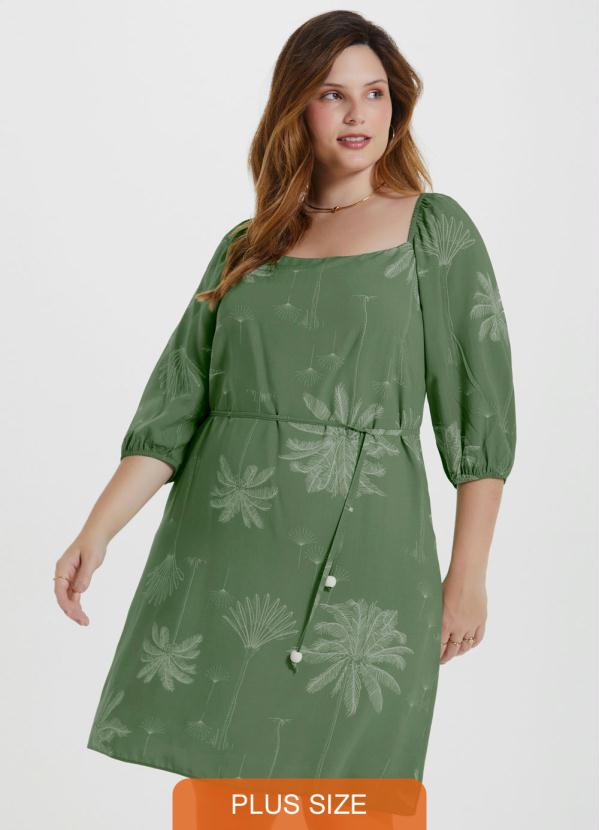 Vestido Tecido Rayon Bali Verde
