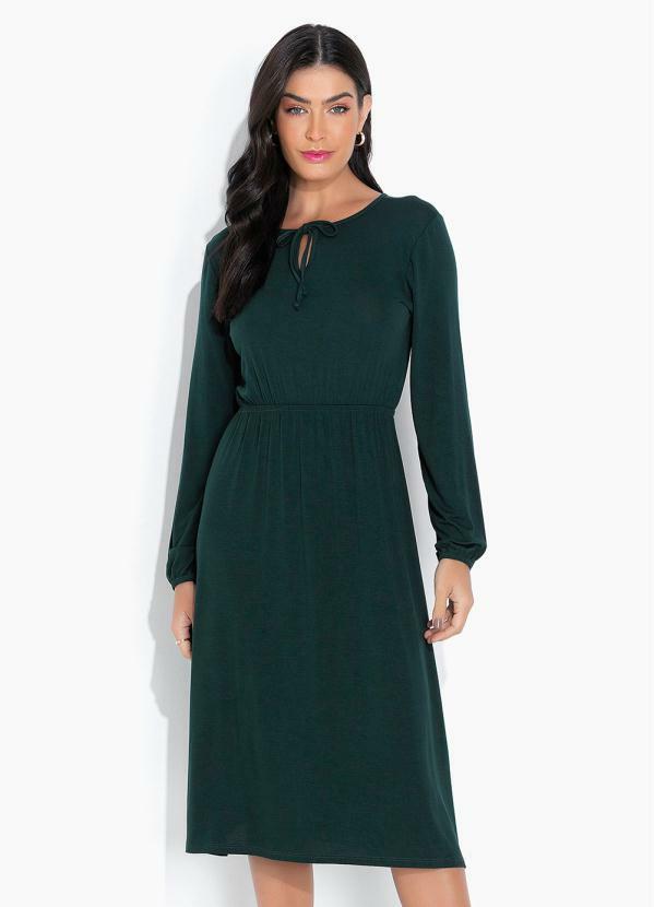 Vestido com Amarração Verde