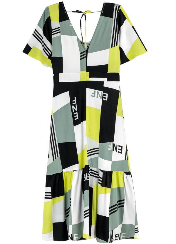 

Vestido Estampado Mídi Geométrico