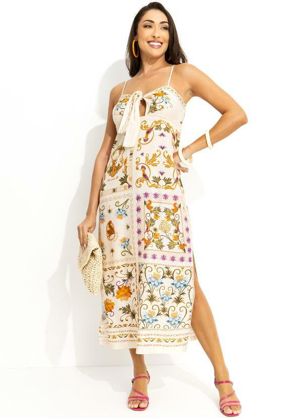 Vestido Midi Delicadeza de Verão Off White