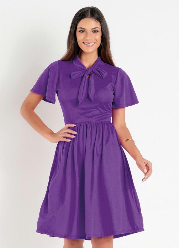 Vestido Roxo com Amarração
