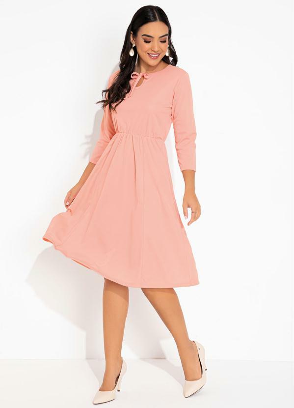 Vestido Salmão com Gota