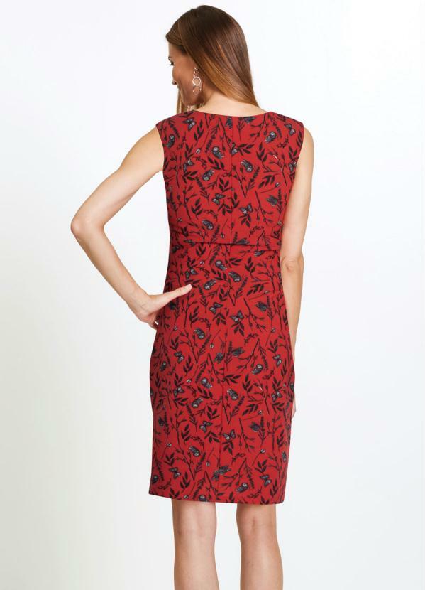 

Vestido Tubinho com Amarração Floral Vermelho
