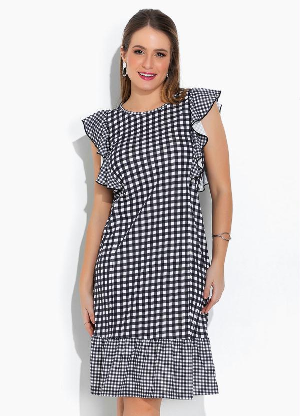 Vestido Xadrez com Babado