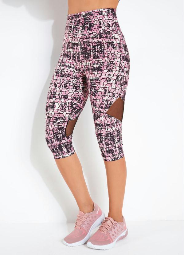Calça Rosa Cós 360º Sawary Fitness