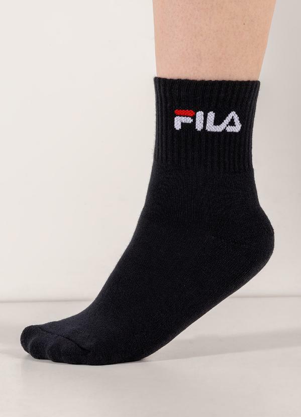 Vista 2 Tripack Unisex Cano Medio Preto Fila Fila