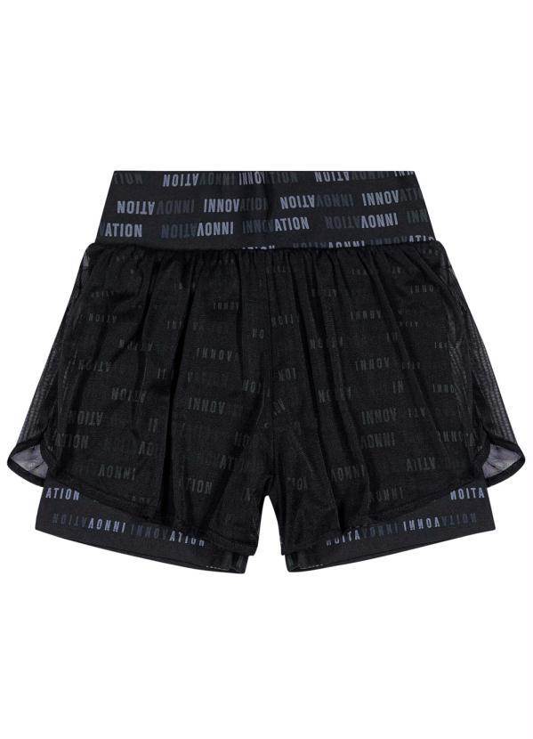 

Shorts Preto com Tule Lycra®