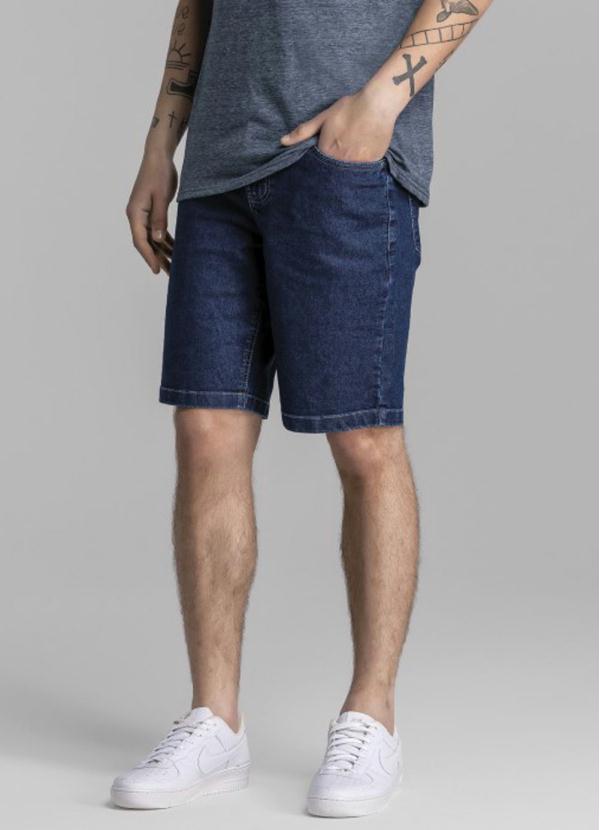 Bermuda Azul Slim Jeans Masculina