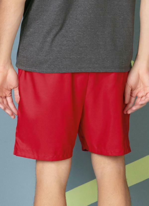 

Short Vermelha com Elástico na Cintura, Vermelho