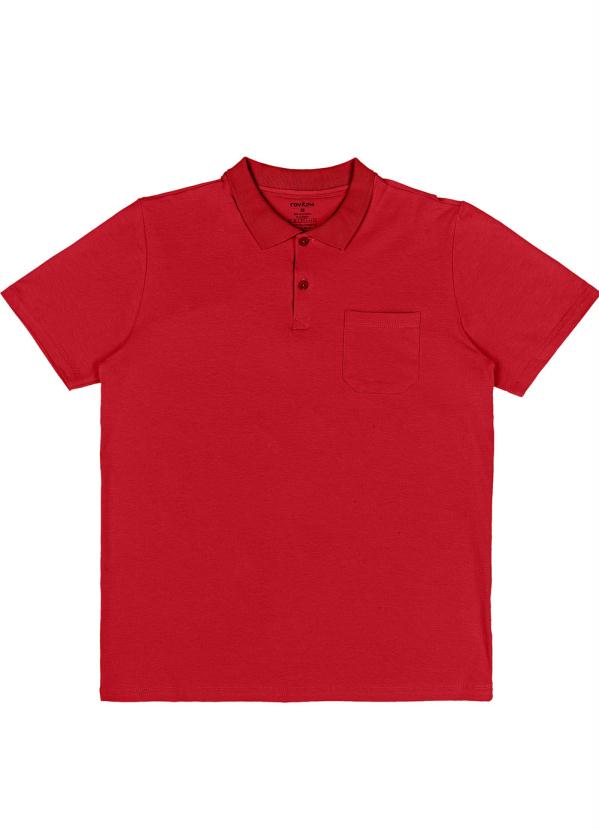 Camisa Masculina Polo Básica Vermelho