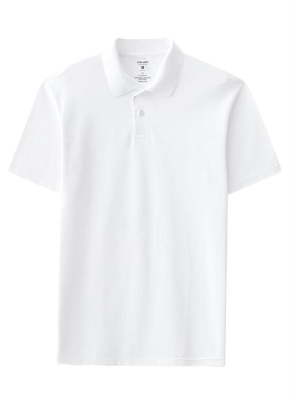 Camisa Polo Básica Branca Malwee