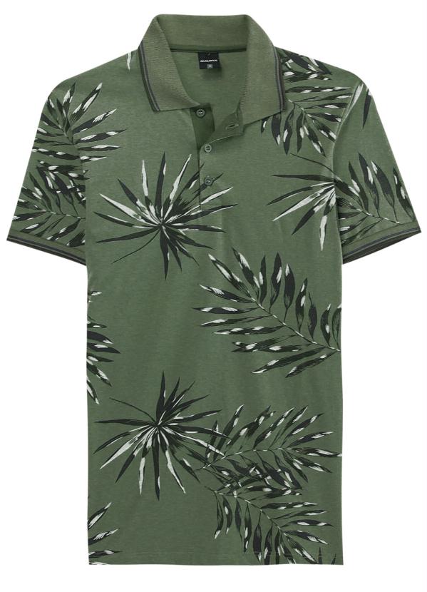 Camisa Verde Musgo Polo Tropical Slim