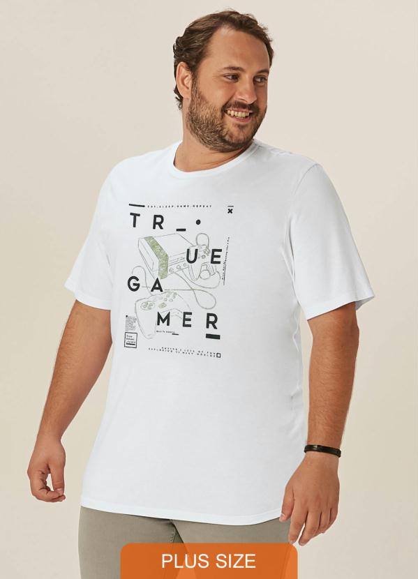 Camiseta Branca Tradicional Gamer