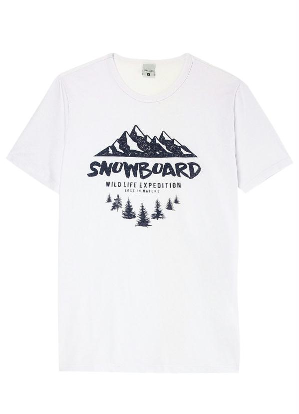 Camiseta Branca Tradicional Snowboard