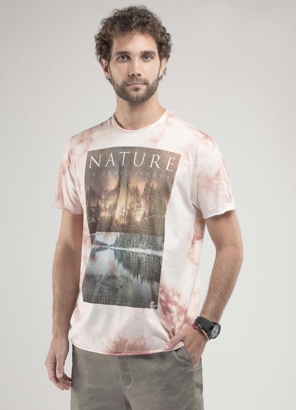 Camiseta Brand Nature Bege