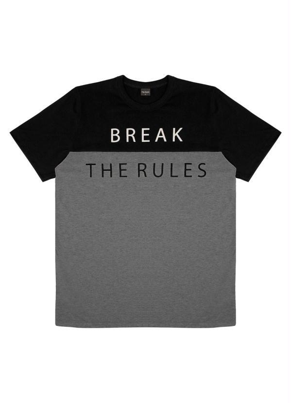 

Camiseta Masculina Duas Cores Preto