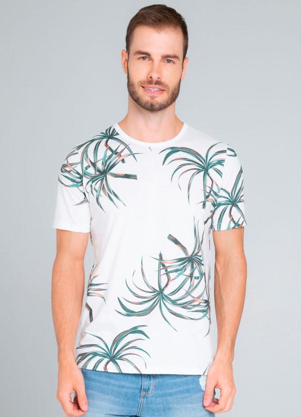Camiseta Masculina Tropical Bege