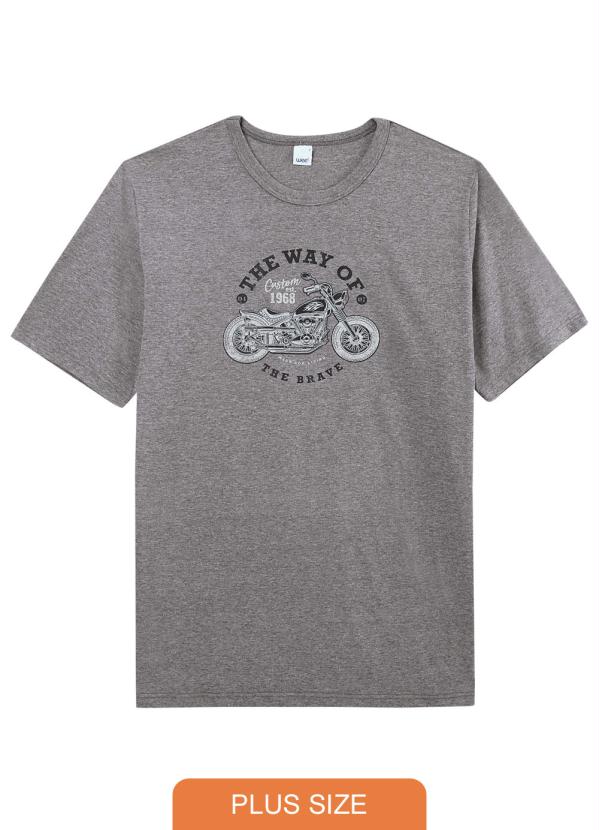 Malwee Plus - Camiseta mescla escuro tradicional motocycle