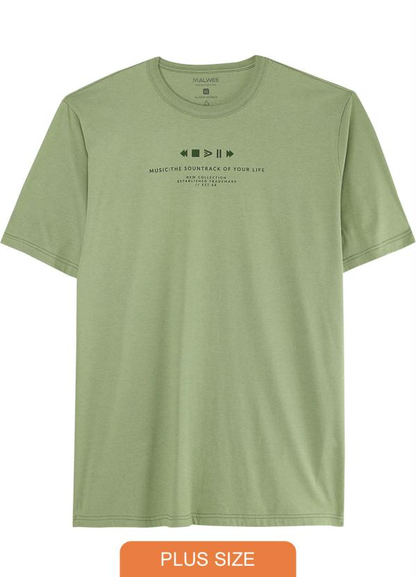 Camiseta Verde Musgo Music Sustentável Plus