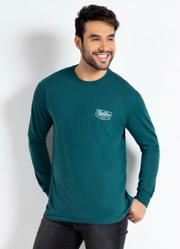 Camiseta Nicoboco Verde com Estampas e Punhos