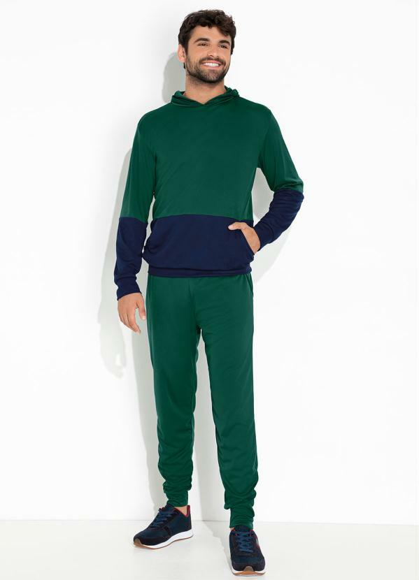 Vista 2 Conjunto Verde e Marinho Casaco e Calça Moda Pop Moda Pop