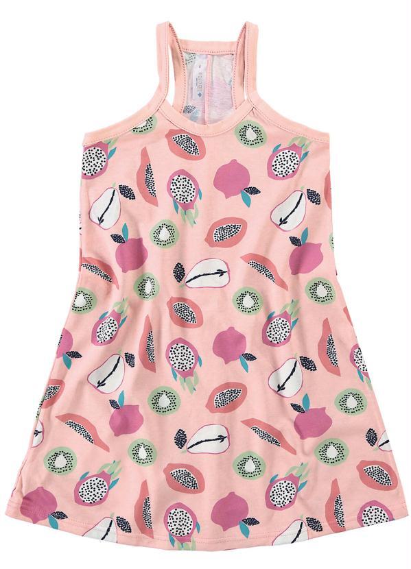 

Camisola Laranja Claro Evasê Estampada Infantil