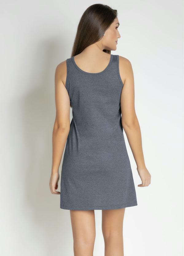 

Camisola com Estampa Frontal Cinza Escuro