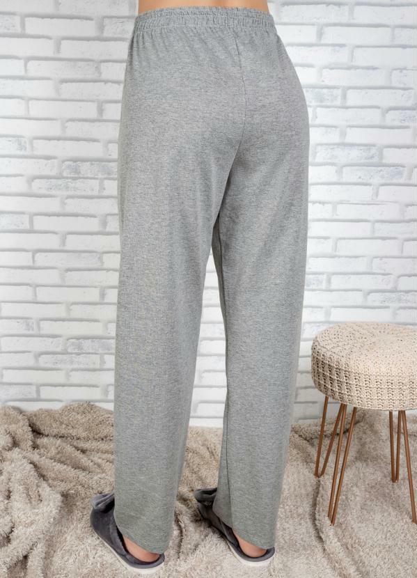 

Calça Pijama Feminino com Cordel Mescla, Cinza