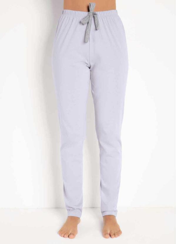 

Pijama Mescla e Lilás com Relevo Bela Notte, Cinza