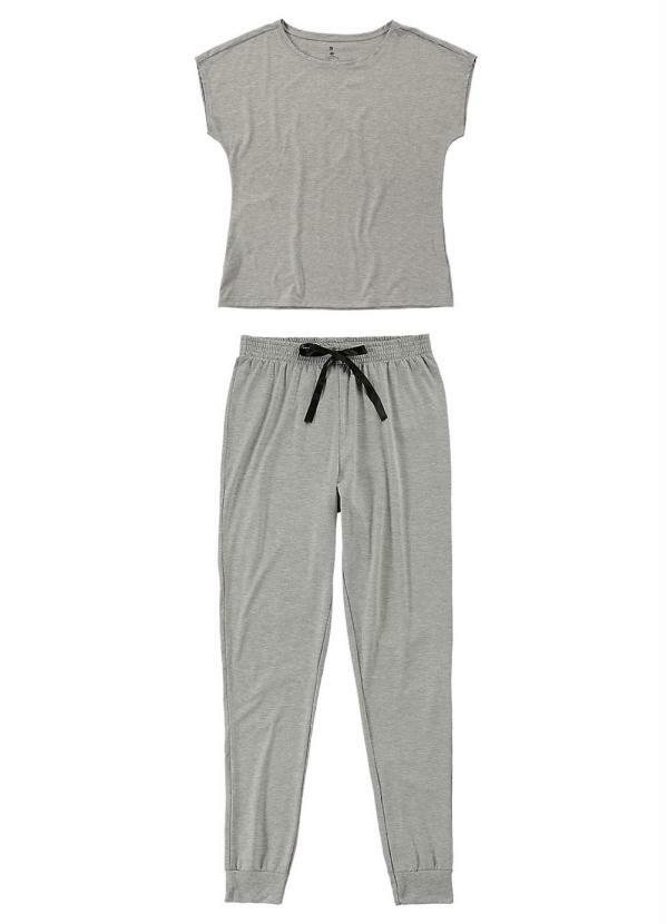 

Pijama Mescla Jogging em Viscose Mescla, Cinza