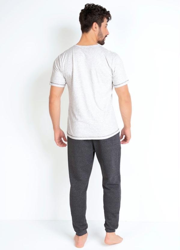 

Pijama Masculino Longo Mescla, Cinza